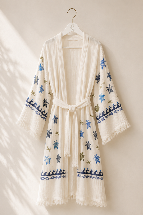 Turtle Muslin Kimono/ Kaftan