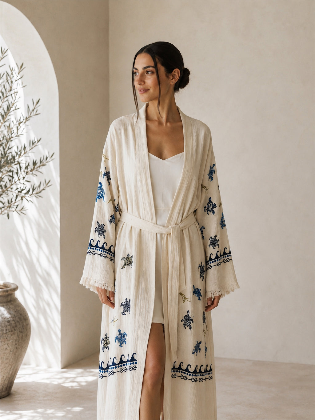 Turtle Muslin Kimono/ Kaftan